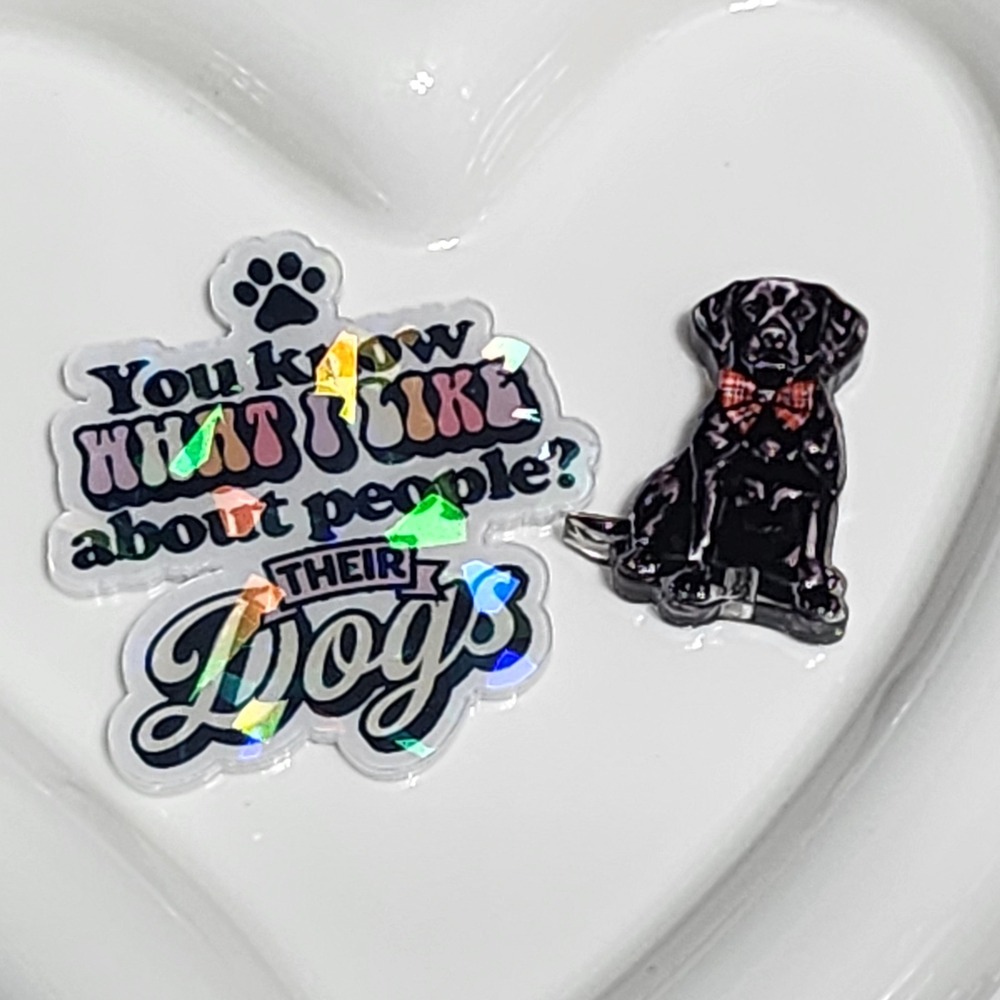 Dog Flatback Focal Bead Crafts Beaded Pen Keychain What I Like About People